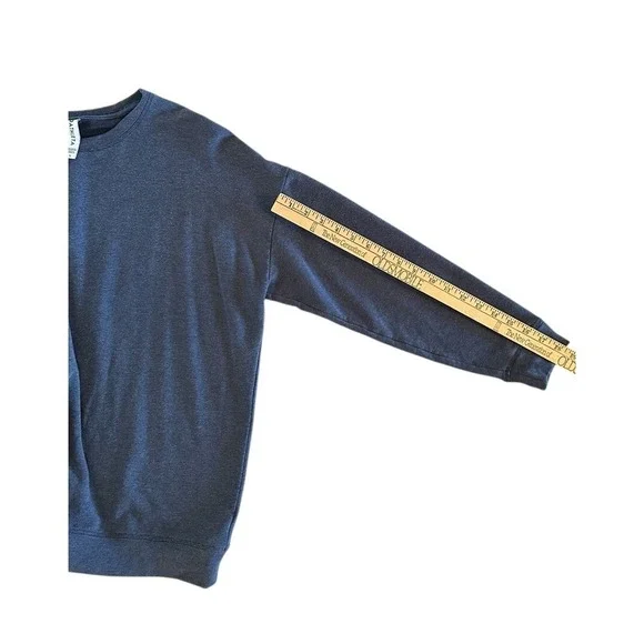 Athleta Pullover Sport Sweatshirt Women's Sz L Long Sleeve Blue Athletic Layer - Picture 7 of 7